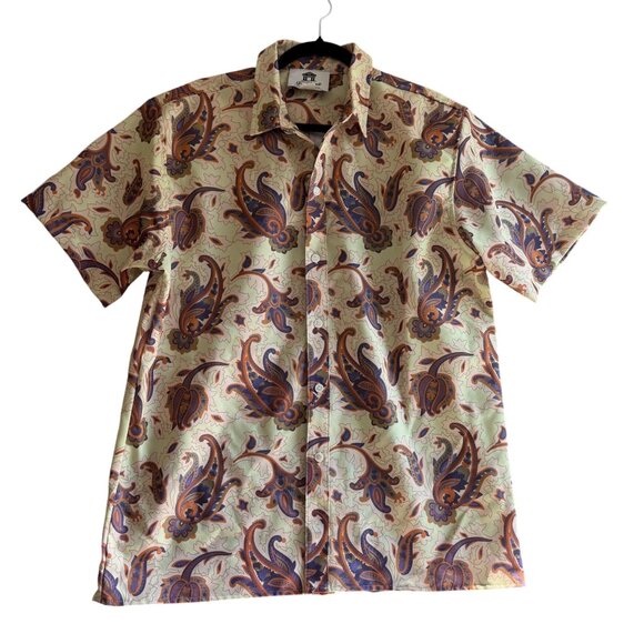 Graceland Presley Print Elvis Button Down Shirt Men's Size Large Multicolor - Picture 1 of 15